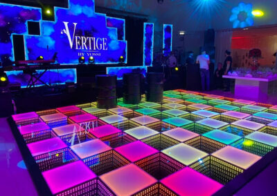 DJ Events with frosted and mirror dance floors