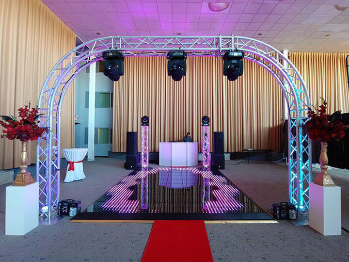 LED dance floor for reception area