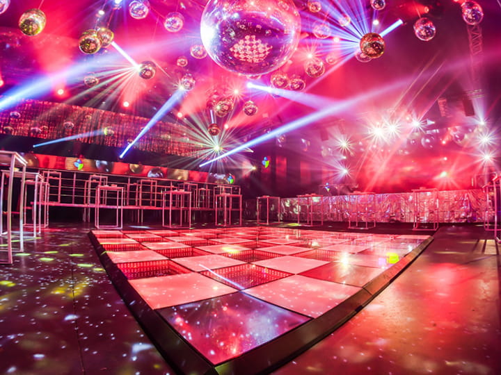 Application of LED floor tiles in bars