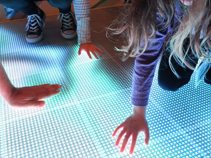 Interactive LED floor screen seamless splicing