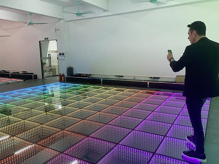 Client factory visit LED dance floor
