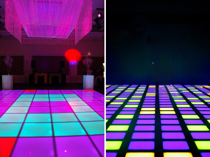 HD image of a standard interactive LED dance floor