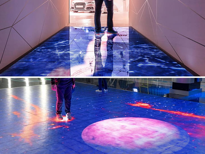 interactive LED floor tiles for exhibitions