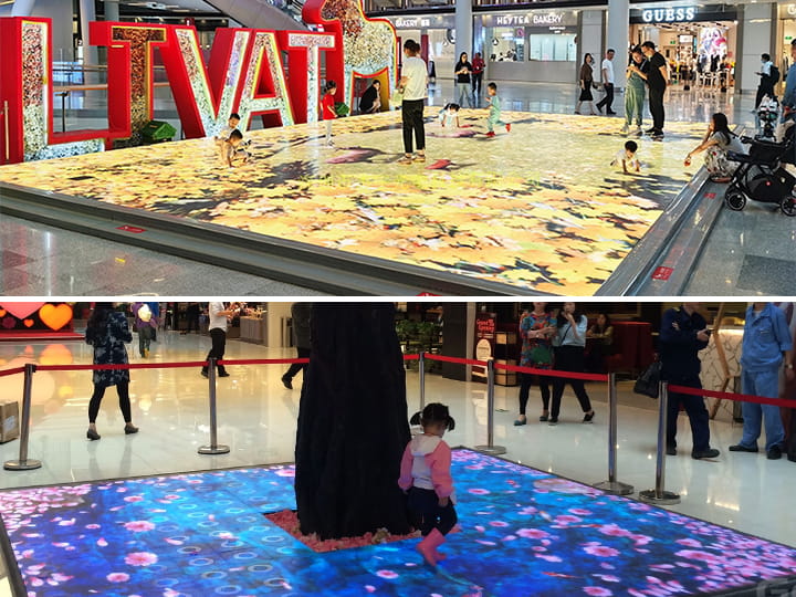 interactive LED floor tiles for shopping mall