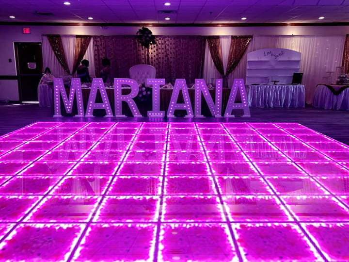Flora Dance Floor at Banquet
