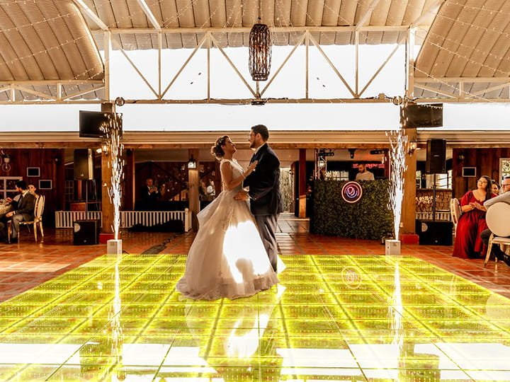 Flora Dance Floor at Wedding