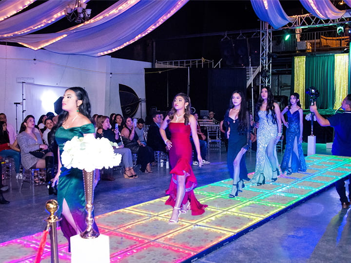 Floral Dance Floor at Fashion Show
