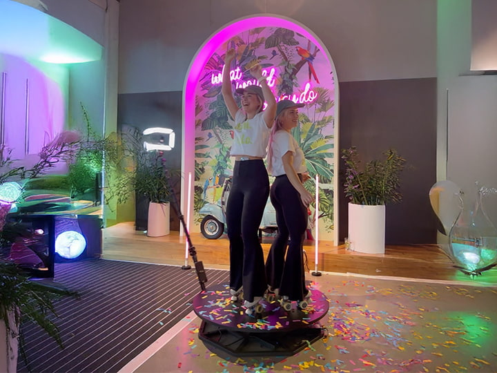 Interactive 360 Photo Booth During the Party