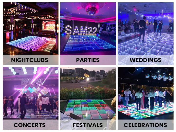 magnet Infinity Dance Floor Collection of various application scenarios