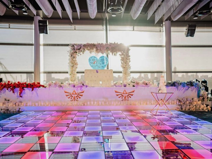 LED wedding dance floor scene