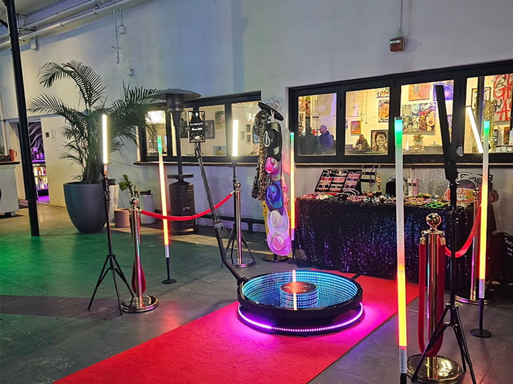 Scene application of the 360 camera booth