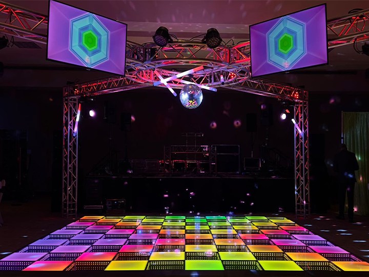 The LED dance floor nightclub scene