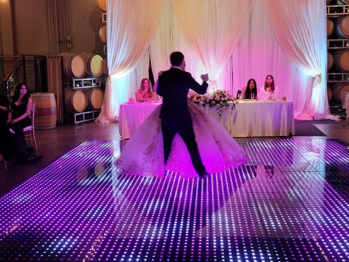 Small wedding dance floor scene