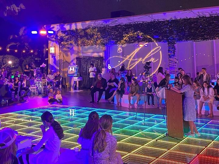 Super large wedding dance floor scene