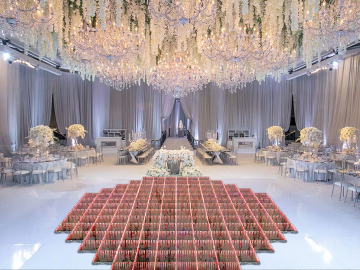 Wireless 3D LED Dance Floors with round layout