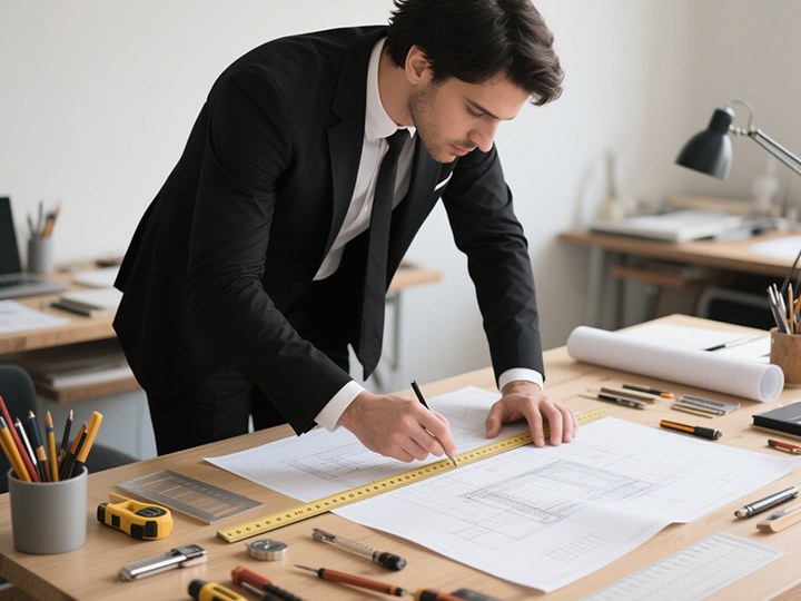 Planner-sketching-an-event-space-floor-plan-design.