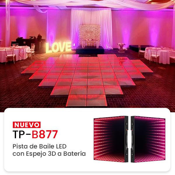 Modelo Nuevo TP-B877 (Pista de Baile Magnética 3D Espejo con Batería – Nueva Generación