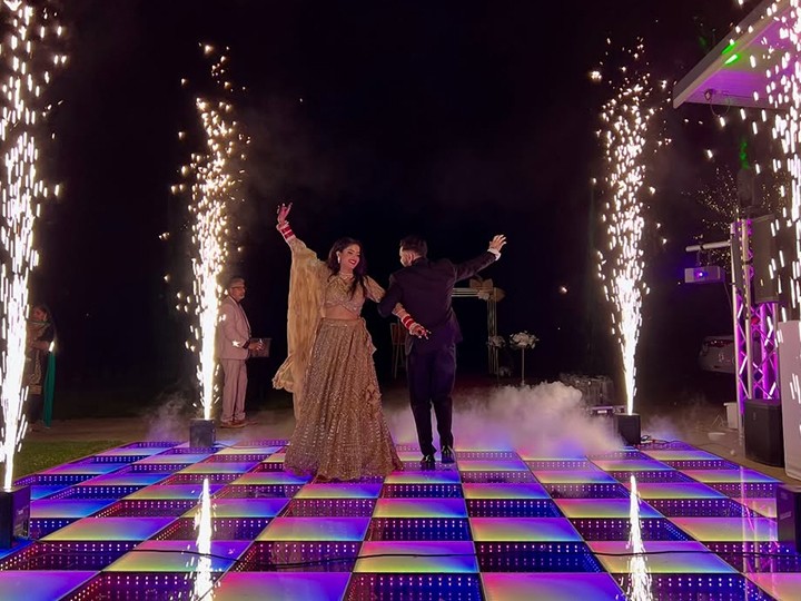 Guests performing a Jewish hora, requiring a large dance floor
