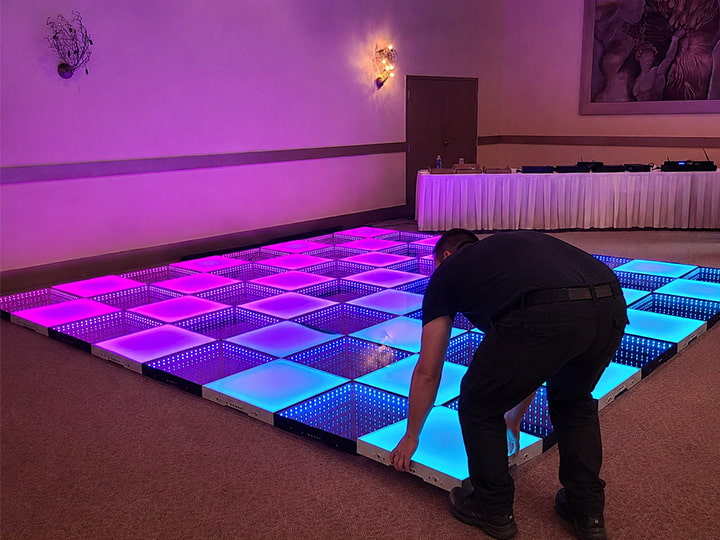 Clean setup of a true magnetic wireless dance floor